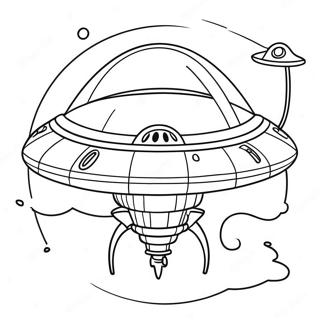 Pagina Para Colorear De Un Alienigena En Una Nave Espacial 29760-6477