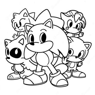 Pagina Para Colorear De Sonic Con Amigos 2-2717