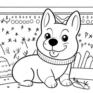 Corgi En Un Sueter Acogedor Para Colorear 30126-6564