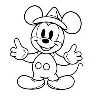 Pagina Para Colorear De Mickey Mouse En Disfraz De Halloween 30216-6576