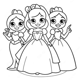 Princesas De Disney En Disfraces De Halloween Para Colorear 30217-6577