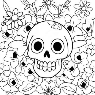 Pagina Para Colorear De Calaveras Y Flores De Coco 30466 6641