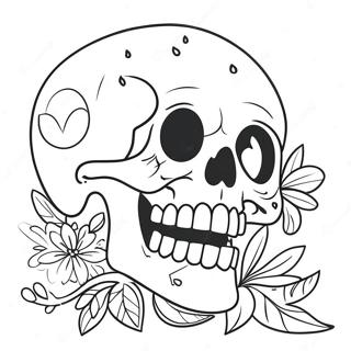 Pagina Para Colorear De Calaveras Y Flores De Coco 30466 6642