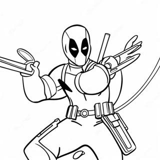 Deadpool Páginas Para Colorear