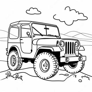 Pagina Para Colorear De Un Jeep Clasico Fuera De Carretera 30812-6715