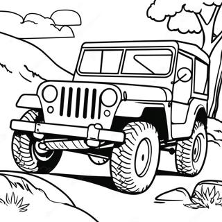 Pagina Para Colorear De Un Jeep Clasico Fuera De Carretera 30812-6716