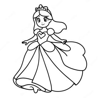 Pagina Para Colorear De Rosalina En Un Vestido Brillante 30907-6734