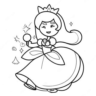 Pagina Para Colorear De Rosalina En Un Vestido Brillante 30907-6735