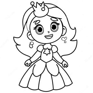 Pagina Para Colorear De Rosalina En Un Vestido Brillante 30907-6736