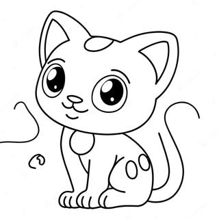 Pagina Para Colorear De Un Mew Adorable Con Ojos Brillantes 31277-6814