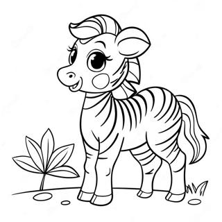 Divertida Cria De Cebra Pagina Para Colorear 32022 6985