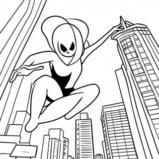 Spider Gwen Páginas Para Colorear