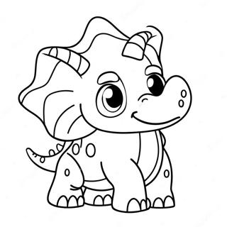 Lindo Triceratops Pagina Para Colorear 32284-7035