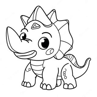 Lindo Triceratops Pagina Para Colorear 32284-7036