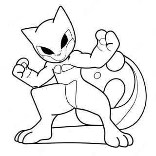 Mewtwo Páginas Para Colorear