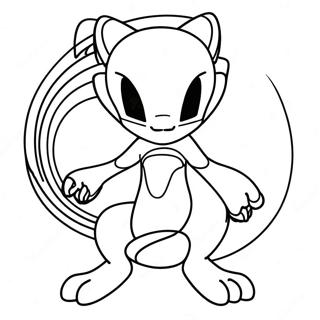 Mewtwo Con Poderes Psiquicos Pagina Para Colorear 33074-7217