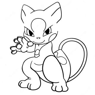 Mewtwo Con Poderes Psiquicos Pagina Para Colorear 33074-7218