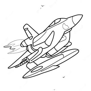 Jet De Combate Realizando Acrobacias Pagina Para Colorear 33168-7251