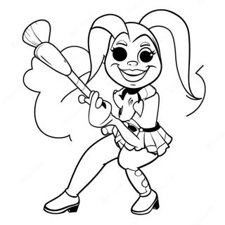 Harley Quinn Con Un Martillo Pagina Para Colorear 33261-7254