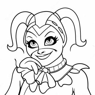 Harley Quinn En Un Disfraz De Bufon Pagina Para Colorear 33262-7258