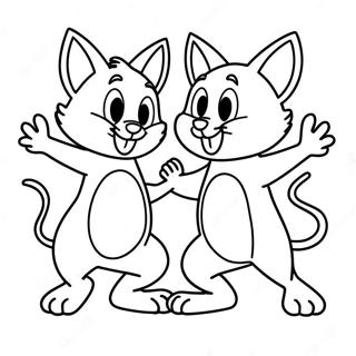 Tom Y Jerry En Un Baile Tonto Para Colorear 33349-7277