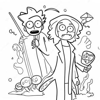 Pagina Para Colorear De Las Aventuras De Rick Y Morty 33629-7334