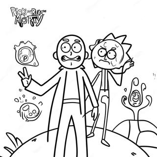 Pagina Para Colorear De Las Aventuras De Rick Y Morty 33629-7335