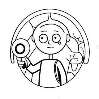 Pagina Para Colorear De Morty Sosteniendo Una Pistola De Portal 33630-7338