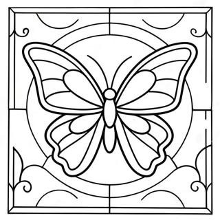 Pagina Para Colorear De Mariposa De Vidrio De Colores 33714-7354