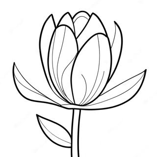 Pagina Para Colorear Tulipan Majestuoso Individual 33887 7399