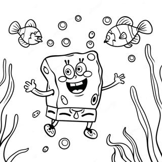 Pagina Para Colorear Aventura Submarina De Spongebob Squarepants 34085-7436