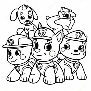 Pagina Para Colorear Rescate Del Equipo Paw Patrol 34086-7438