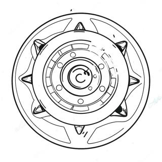 Pagina Para Colorear De Un Beyblade Girando En Accion 34619-7558