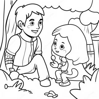 Pagina Para Colorear De Escena De Videojuego De Aventura Fantastica 34969-7639