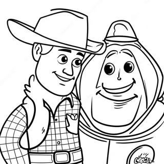 Woody Con Buzz Lightyear Pagina Para Colorear 35326-7718