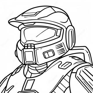 Pagina Para Colorear Del Personaje Master Chief De Halo 35683-7794