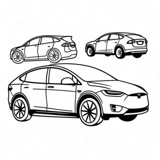 Pagina Para Colorear De Tesla Modelo X Suv Familiar 35791-7824