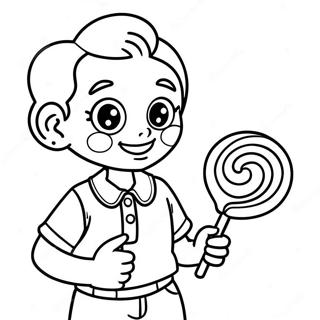 Pagina Para Colorear De Nino Feliz Disfrutando Un Lollipop 36327-7945
