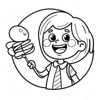 Pagina Para Colorear De Nino Feliz Disfrutando Un Lollipop 36327-7946