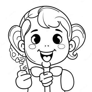 Pagina Para Colorear De Nino Feliz Disfrutando Un Lollipop 36327-7947