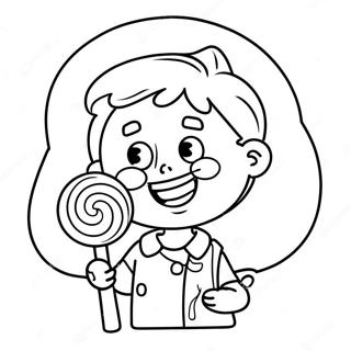Pagina Para Colorear De Nino Feliz Disfrutando Un Lollipop 36327-7948