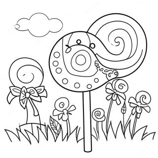 Pagina Para Colorear De Jardin De Lollipops Con Flores 36328-7951