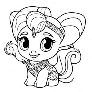 Pagina Para Colorear De Aventura Magica De Shimmer Y Shine 36420-7956