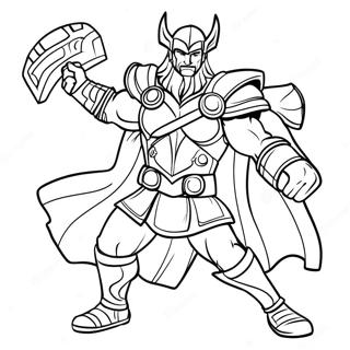 Pagina Para Colorear De Thor En Armadura De Batalla 36884-8058