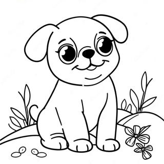 Jugueton Cachorro Pug Pagina Para Colorear 37359-8156