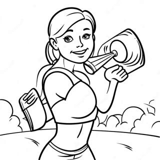 Luisa Levantando Pesas Pesadas Para Colorear 3743-1278