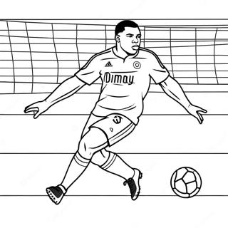 Kylian Mbappe Marcando Un Penalti Para Colorear 38185 8346