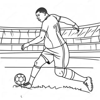 Kylian Mbappe Marcando Un Penalti Para Colorear 38185 8348