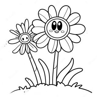 Pagina Para Colorear De Margarita De Dibujos Animados Linda 38552-8417