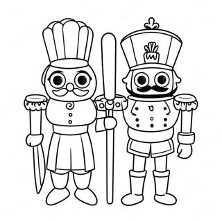 Pagina Para Colorear De Cascanueces Sosteniendo Un Soldado De Juguete 38645-8441